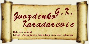 Gvozdenko Karadarević vizit kartica